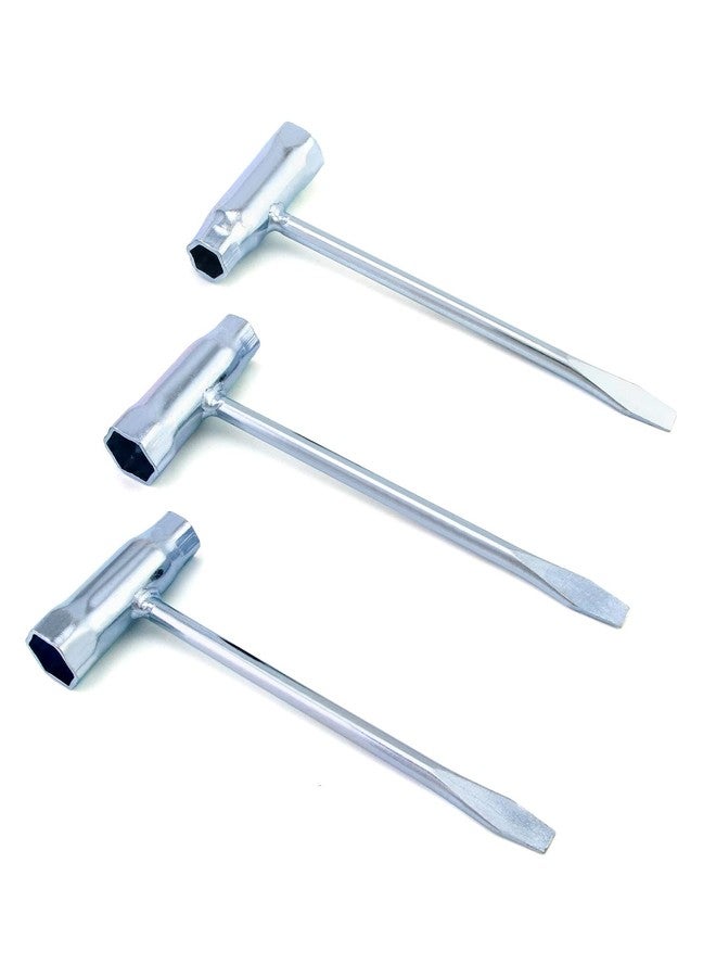QWORK Combination Screwdriver & Wrench, 5-Pack 13 x 19mm Chainsaw Scrench T-Wrench Spanner Tool, for Saws Chains Nuts Spark Plug - Image 2