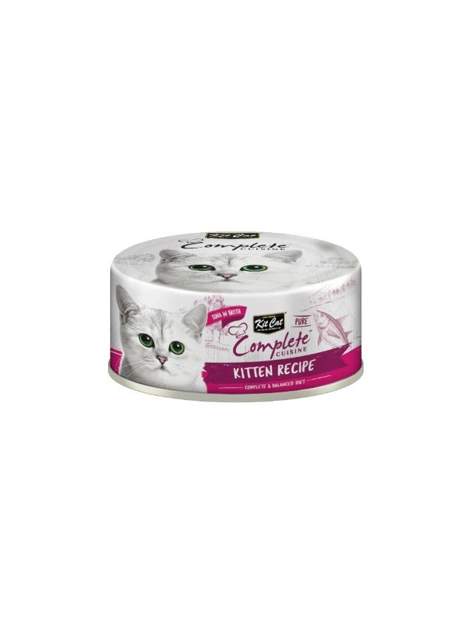 Kit Cat Complete Cuisine Wet Food for Kittens With Tuna in Broth 70g (3 cans) - Image 2