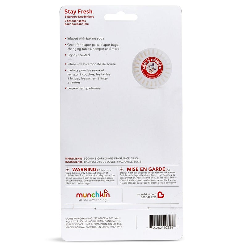 Munchkin معطرات مونسكن أرم و هامر للروضة بروائح متنوعة من اللافندر أو الحمضيات 5 قطع - Image 4