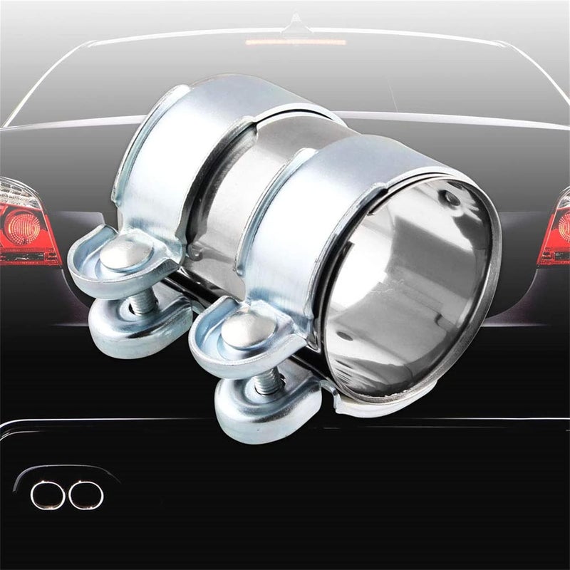 RULLINE Stainless Steel Exhaust Clamp for Muffler Downpipe Catback Pipe Connector - 2 Inch - Image 1