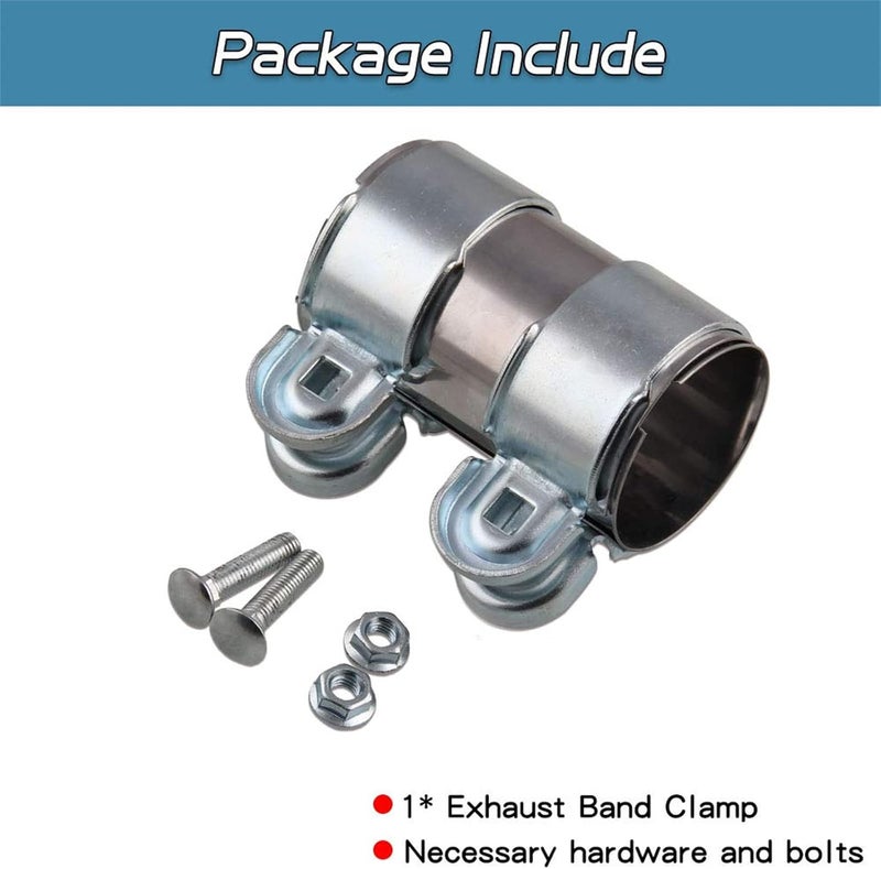 RULLINE Stainless Steel Exhaust Clamp for Muffler Downpipe Catback Pipe Connector - 2 Inch - Image 5