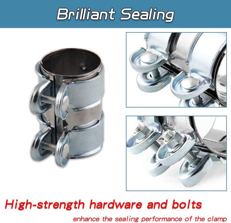 RULLINE Stainless Steel Exhaust Clamp for Muffler Downpipe Catback Pipe Connector - 2 Inch - Image 3