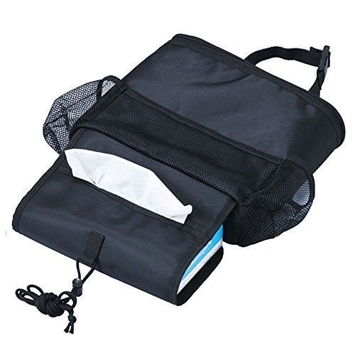 KAFEEK Car Seat Organizer/Auto Seat Back Organizer/Multi-Pocket Travel Insulated Drinks Holder Cooler/Storage Bag Cool Wrap Bottle Bag with Mesh Pockets(Heat-Preservation) - Image 5