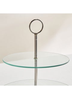 Home Box Coral 2-Tier Glass Cake Stand 20 x 25.3 x 25 cm  - Image 3
