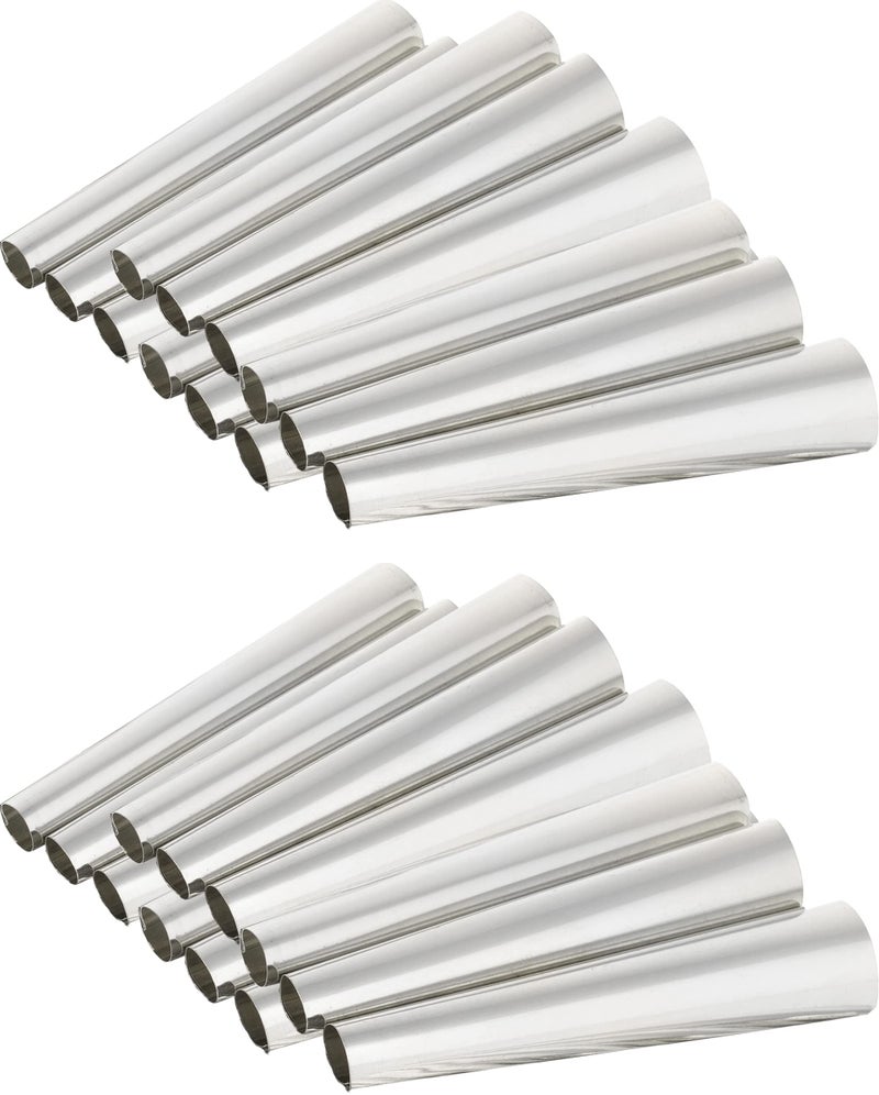 OFXDD Baking Stainless Steel Horn Molds - Pack Of 12 - Cream Metal Cones - Non Stick Cone Horns - Image 1