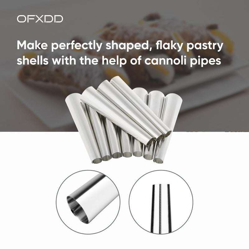 OFXDD Baking Stainless Steel Horn Molds - Pack Of 12 - Cream Metal Cones - Non Stick Cone Horns - Image 4