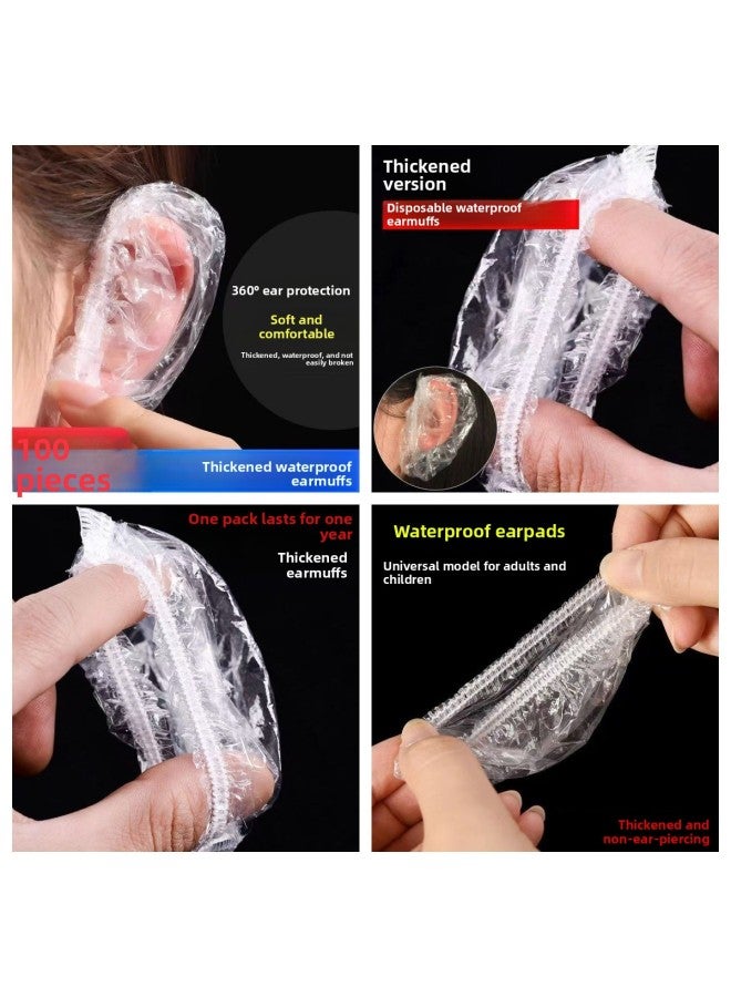 Ear Cover - Disposable Waterproof Earmuffs - Disposable Waterproof, 100pcs Pack - Hair Salon, Beauty Supply - Image 1