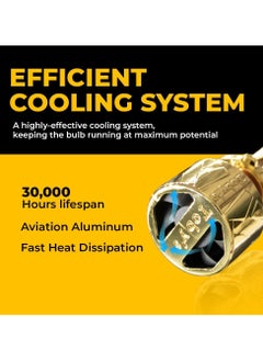 Toby's Toby's U9 H11 Bulbs, 2024 Upgraded 200W 20000LM Lighting Bulb with fan, 6500K Cool IP68 Waterproof, Pack of 2  - Image 4