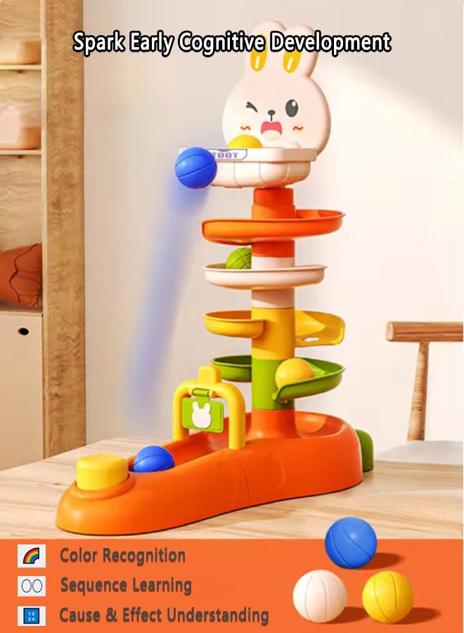 Montessori Baby Ball Drop & Stacking Tower | Educational Learning Toys for 1 2 3 Year Old Boys Girls | Toddler Activity Games for Fine Motor Skills & Color Recognition - Image 4