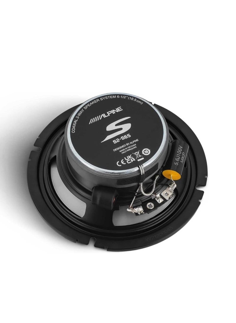 ألبين مكبرات صوت محورية من جبال الألب S2-S65 مقاس 6.5 بوصة ثنائية الاتجاه بقدرة 240 وات، زوج من سماعات السيارة المحورية المعتمدة من الجيل التالي  - Image 3
