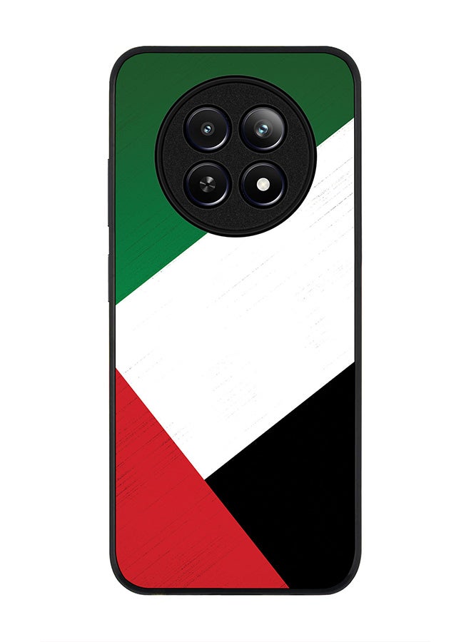 Stylizedd Rugged Black edge case for Realme 12 / Realme 12x, Slim fit Soft Case Flexible Rubber Edges Anti Drop TPU Gel Thin Cover -  Flag Of UAE - Image 1
