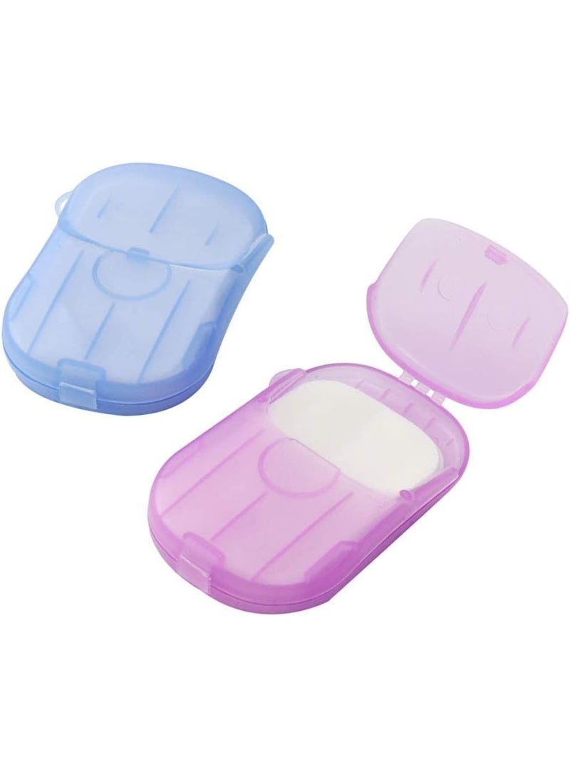 صابون ورقي محمول للسفر – أوراق غسيل يدين قابلة للذوبان في الماء داخل علبة صغيرة – مناسب للرحلات والمدرسة والعمل – متعدد الألوان – عبوة واحدة - Image 4