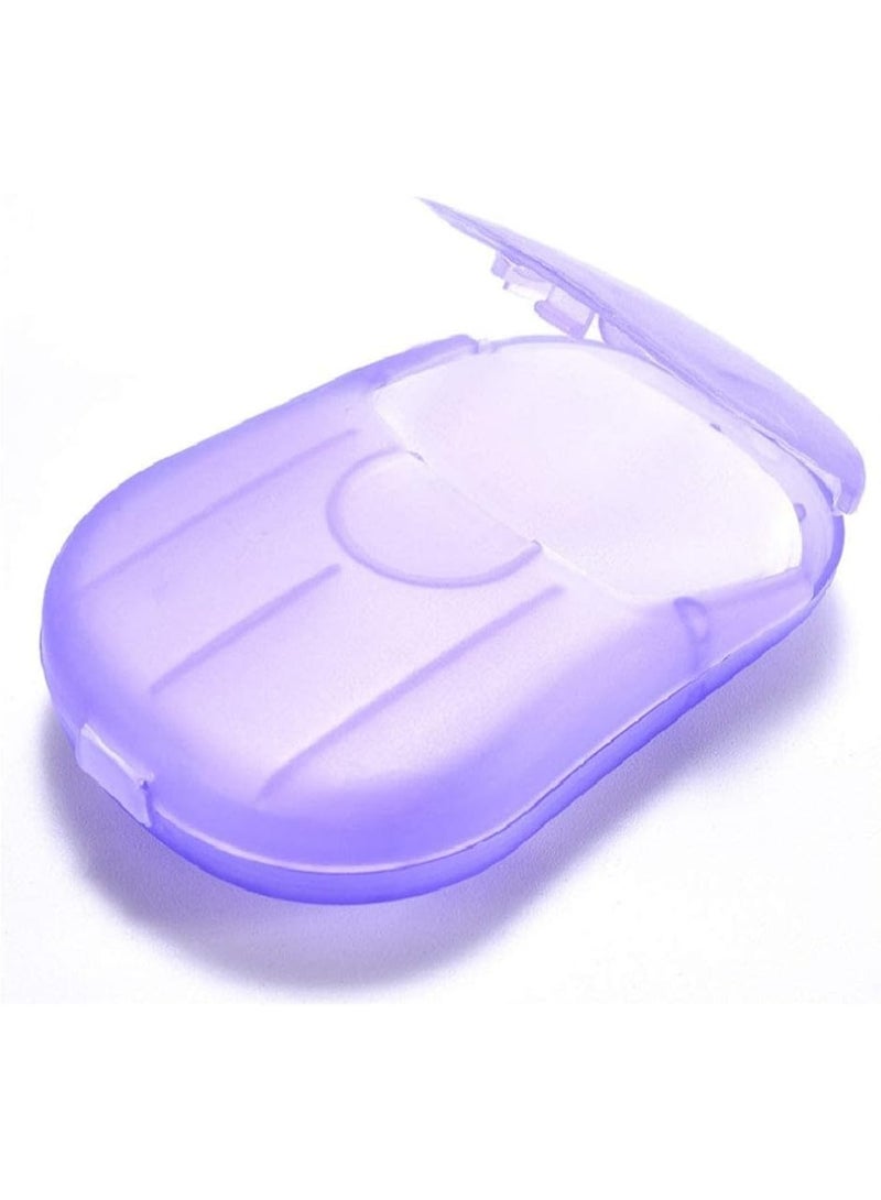 صابون ورقي محمول للسفر – أوراق غسيل يدين قابلة للذوبان في الماء داخل علبة صغيرة – مناسب للرحلات والمدرسة والعمل – متعدد الألوان – عبوة واحدة - Image 5