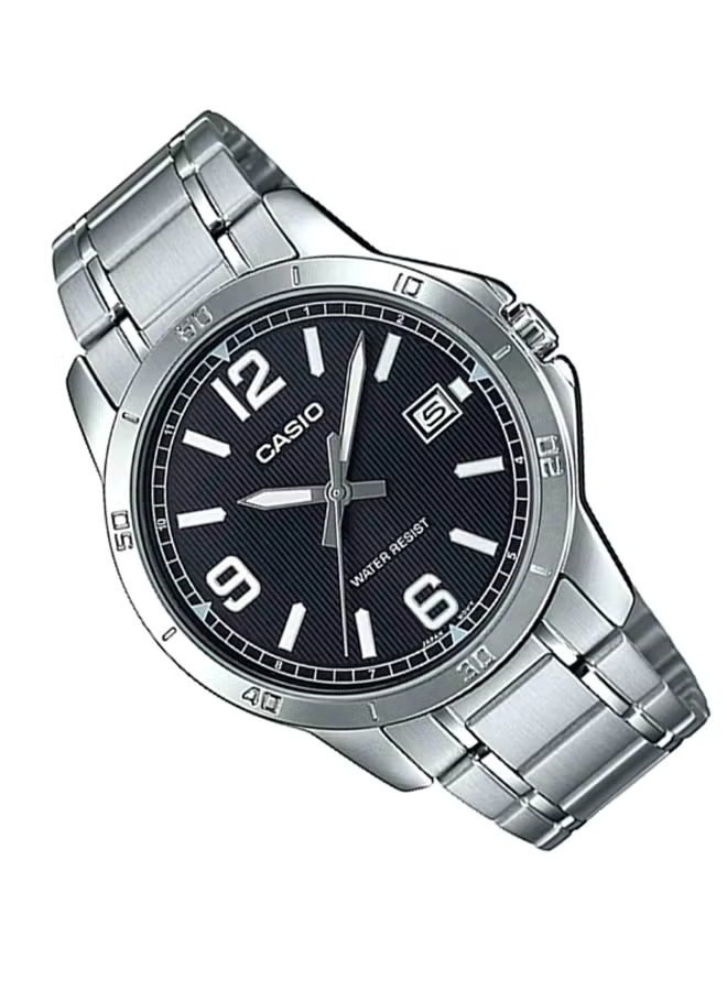 CASIO ساعة رجالية انالوج من الستانلس ستيل MTP-V004D-1B2UDF - 42 مم - فضي - Image 2