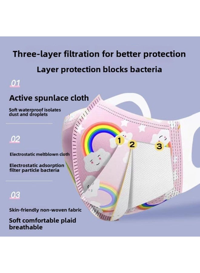 Generic Children's Mask 3D Stereo 8-12 Years Old Baby Special 0-6 Month Small Children's Mouth And Ear Mask 1-3 Years Old Boys And Girls-Color:2-10 Years Old Boys-Specifications:Not Independent  - Image 3