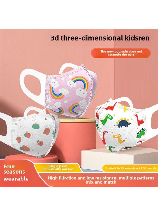 Generic Children's Mask 3D Stereo 8-12 Years Old Baby Special 0-6 Month Small Children's Mouth And Ear Mask 1-3 Years Old Boys And Girls-Color:2-10 Years Old Boys-Specifications:Not Independent  - Image 2