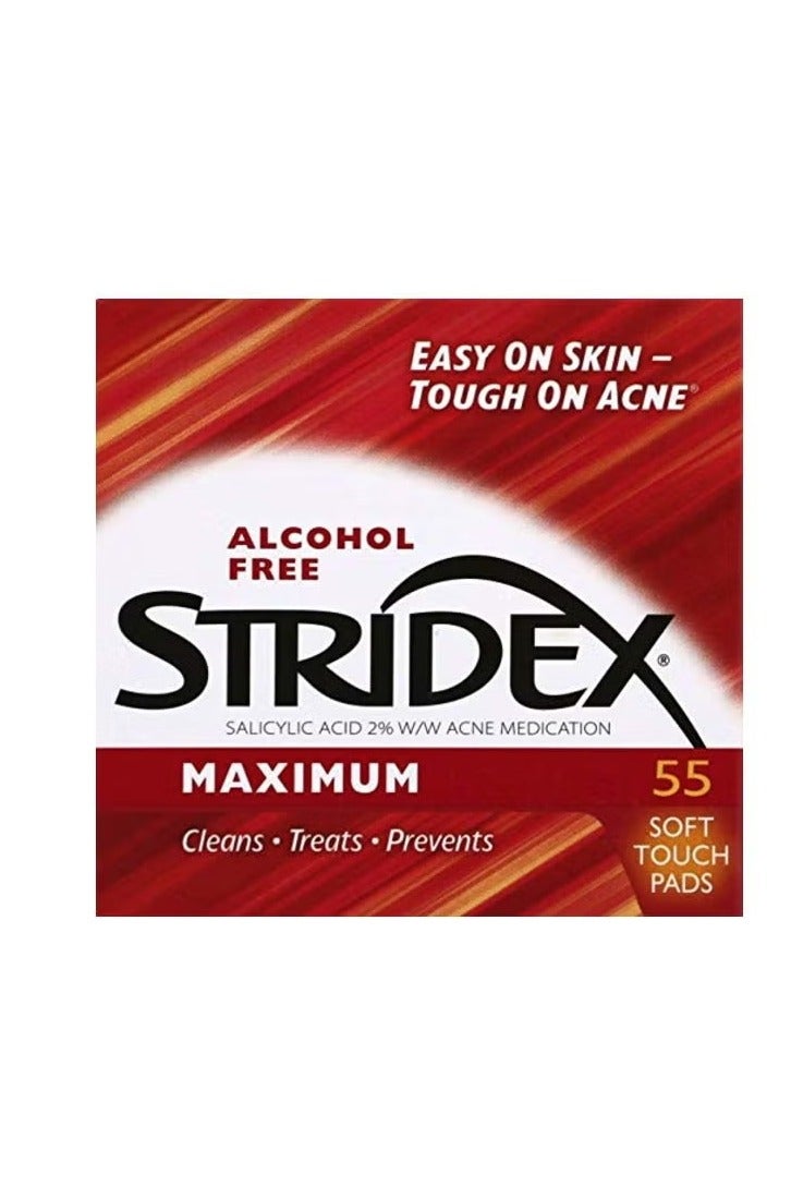 Stridex 55-Piece Medicated Soft Touch Pad White - Image 1