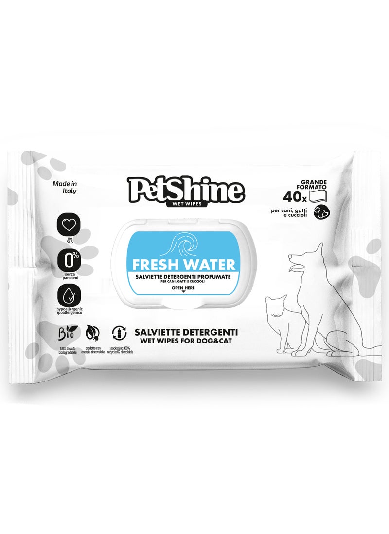 Wet Wipes for Dogs & Cats Fresh water fragrance 40 units 30x20 cm - pzsku/Z24D9705D84F4A7D8076EZ/45/_/1737788893/d4bbbea5-c581-404a-a86f-a4fea989555c