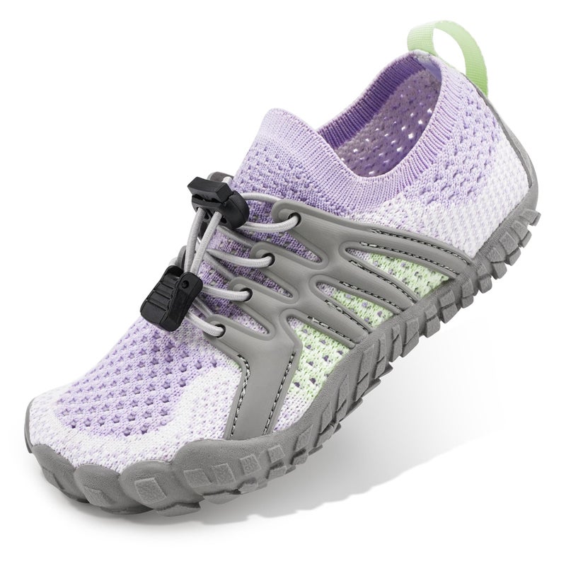 Stelle Water Shoes for Kids Girls Boys Barefoot Shoes with Adjustable Laces Quick Drying Beach Sports Non Slip Swimming Hikingï¼ˆLight Purpleï¼Œ13MLï¼‰ - Image 1