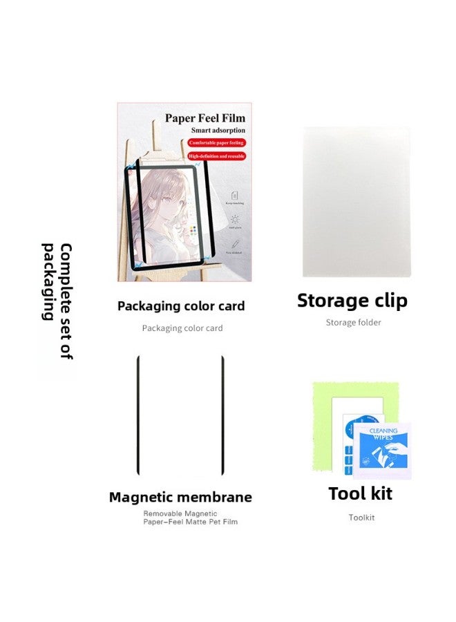 Applicable Ipad10 10.9-inch Magnetic Paper Film Removable IpadAir Washable Painting And Writing Protective Film-Color:Magnetic Anti-blue Light Paper Film 【suit】 Film + Storage Clip + Packaging-Size: - Image 5