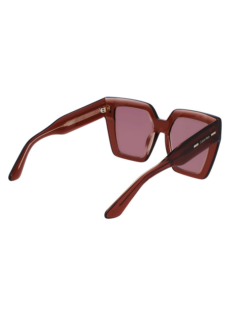 CALVIN KLEIN - Women's Square Sunglasses - CK23502S-601-5219 - Lens Size: 52 Mm - Image 1