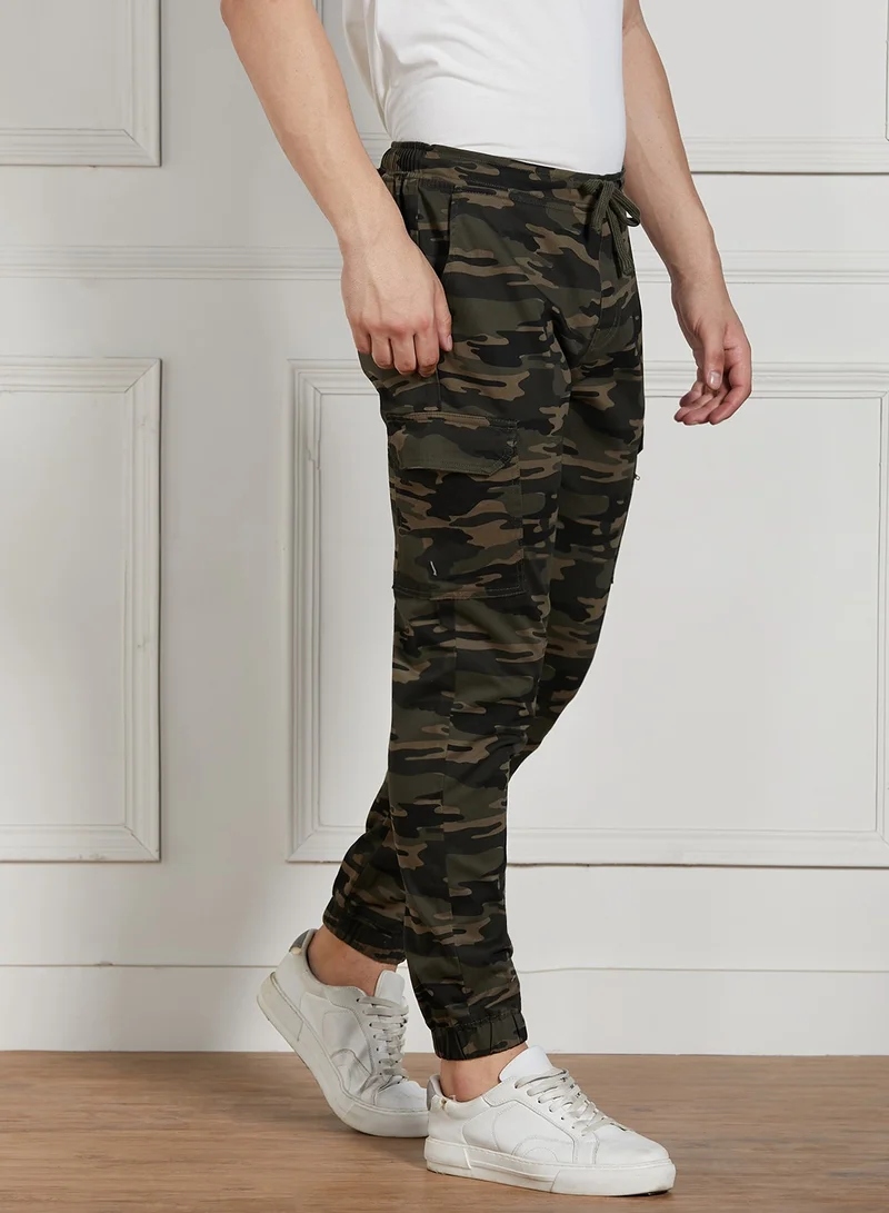 Dennis Lingo Olive Cargo Joggers for Men - Relaxed Fit, Stylish