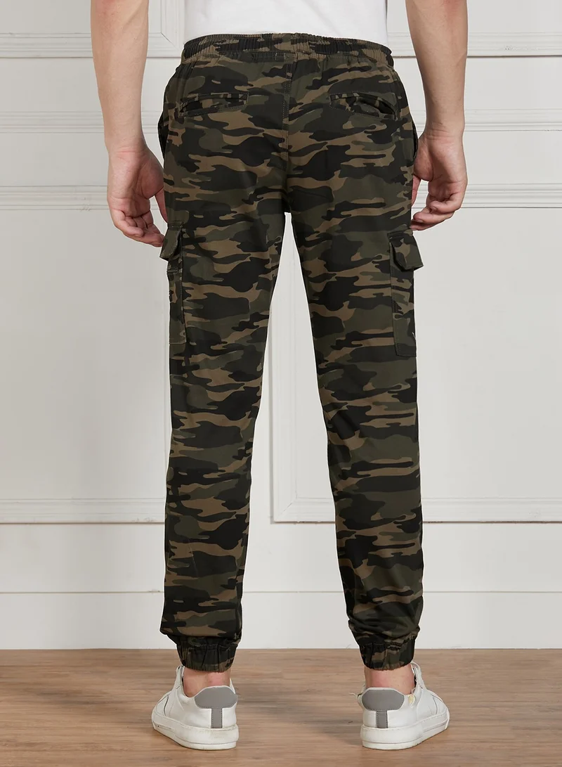 Dennis Lingo Olive Cargo Joggers for Men - Relaxed Fit, Stylish