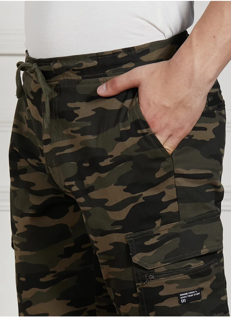 Dennis Lingo Olive Cargo Joggers for Men - Relaxed Fit, Stylish