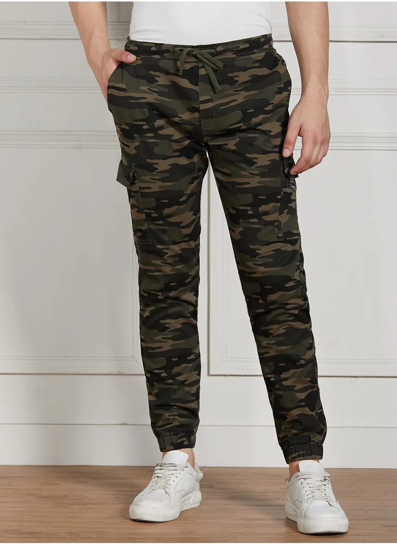 Dennis Lingo Olive Cargo Joggers for Men - Relaxed Fit, Stylish