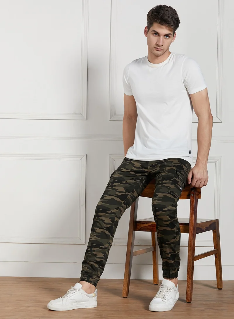 Dennis Lingo Olive Cargo Joggers for Men - Relaxed Fit, Stylish