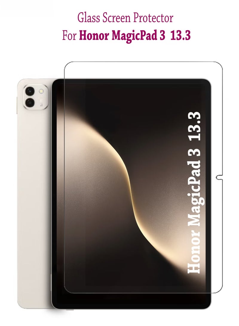 واقي شاشة من الزجاج المقوى عالي الدقة مقاوم للخدش وخالٍ من الفقاعات وسهل التركيب لجهاز Apple Honor MagicPad 3 مقاس 13.3 بوصة - Image 1