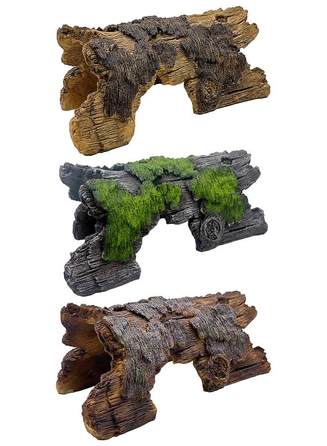 Teaeeno Lizard Snake or Reptile Hide, Large Hollow Log Snake Hideout for Ball Python Bearded Dragon and Gecko Eco-Friendly Resin Tank Accessory with Basking Platform & Multi-Functional Décor (Brown) - Image 5