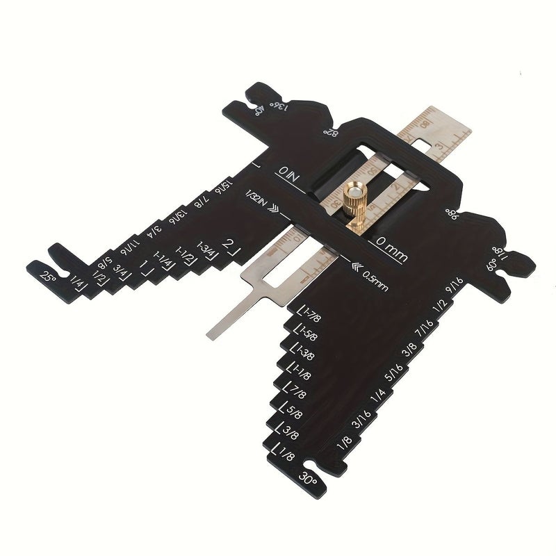 Black 5 in 1 Universal Measuring Gauge Woodworking Ruler for Table Saw - Image 3