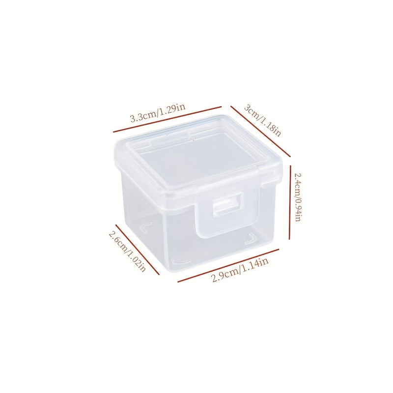 10 Pcs Transparent Plastic Storage Boxes for Screws Nails Small Parts Jewelry - Image 3