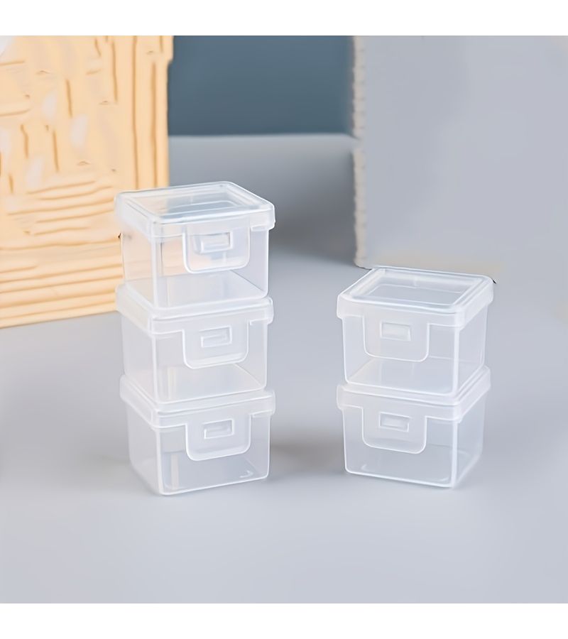10 Pcs Transparent Plastic Storage Boxes for Screws Nails Small Parts Jewelry - Image 4