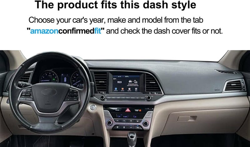 Fcovergurus Dash Cover Mat Custom Fit for Hyundai Elantra Sedan 2017-2020 - Image 2