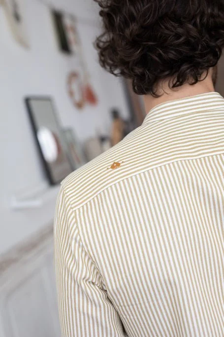 Jaqk Hampton Maceo - Beige and White Shirt