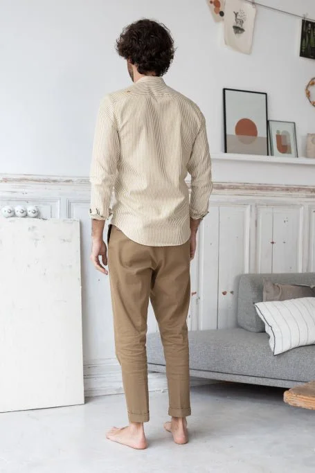 Jaqk Hampton Maceo - Beige and White Shirt
