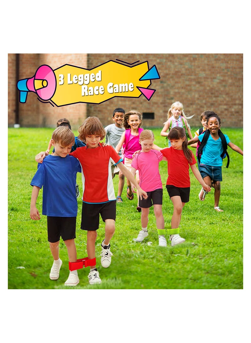 SYOSI 32 Pcs Sports Day Kit Sack Race Set Bean Bag Toss Fun Outdoor Garden Family Game for Adults And Kids Includes 4 Coloured Sack 4 Eggs 4 Spoons 4 Bean Bags 2 Whistles and other  - Image 3