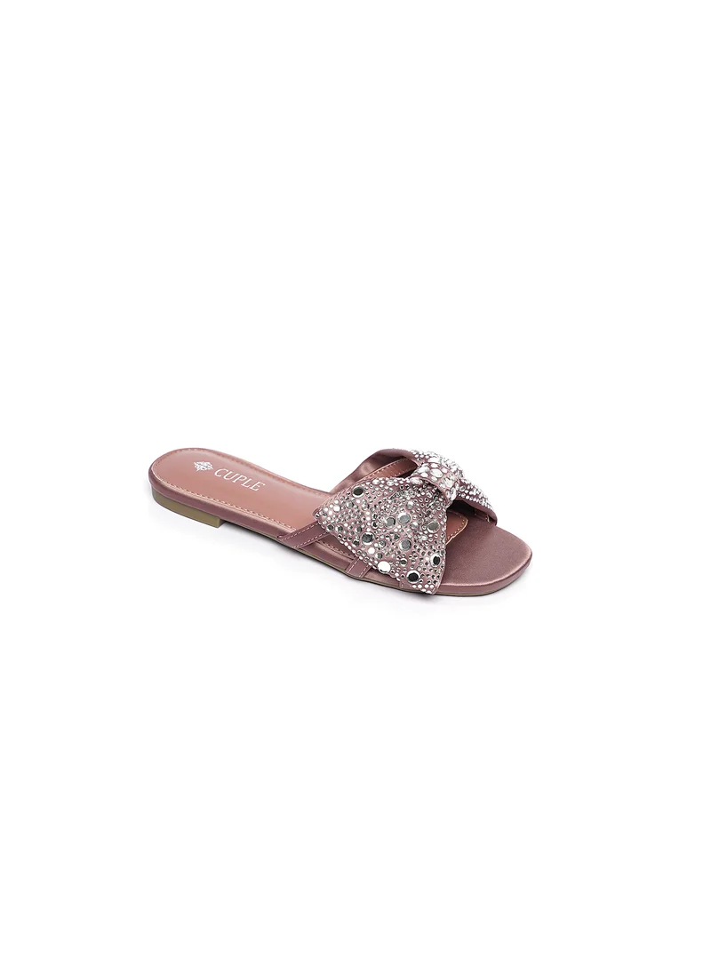 كيوبل Girls embellished slide sandals
