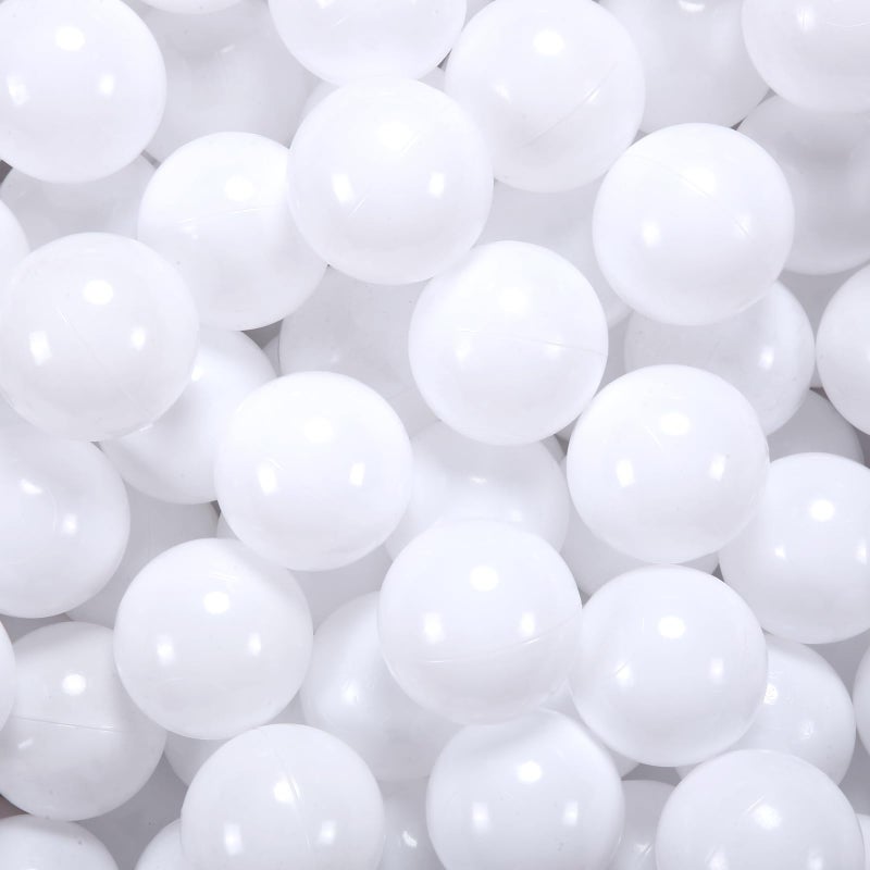 GUESVOT 2.75 Inch Big Ball Pit Balls - Crush Proof Plastic Balls for Ball Pit Pack of 50pcs Set for Toddlers Ball Pool Playtent Tunnels with Reusable Storage Bag (White) - Image 1