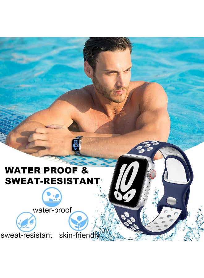 سوار سيليكون متوافق مع ساعة Apple Watch Series 2 / 3/ 4/ 5/ 6/ 7 SE 42 مم 44 مم 45 مم 49 مم - Image 3