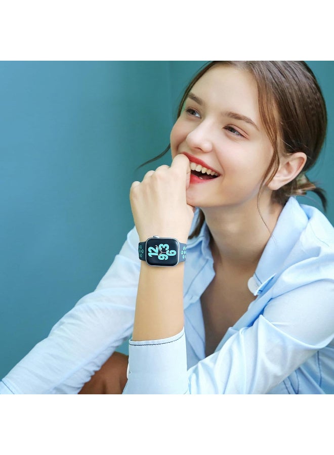 سوار سيليكون متوافق مع ساعة Apple Watch Series 2 / 3/ 4/ 5/ 6/ 7 SE 42 مم 44 مم 45 مم 49 مم - Image 2