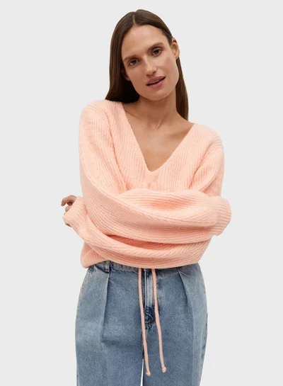 MANGO V-Neck Oversized Sweater