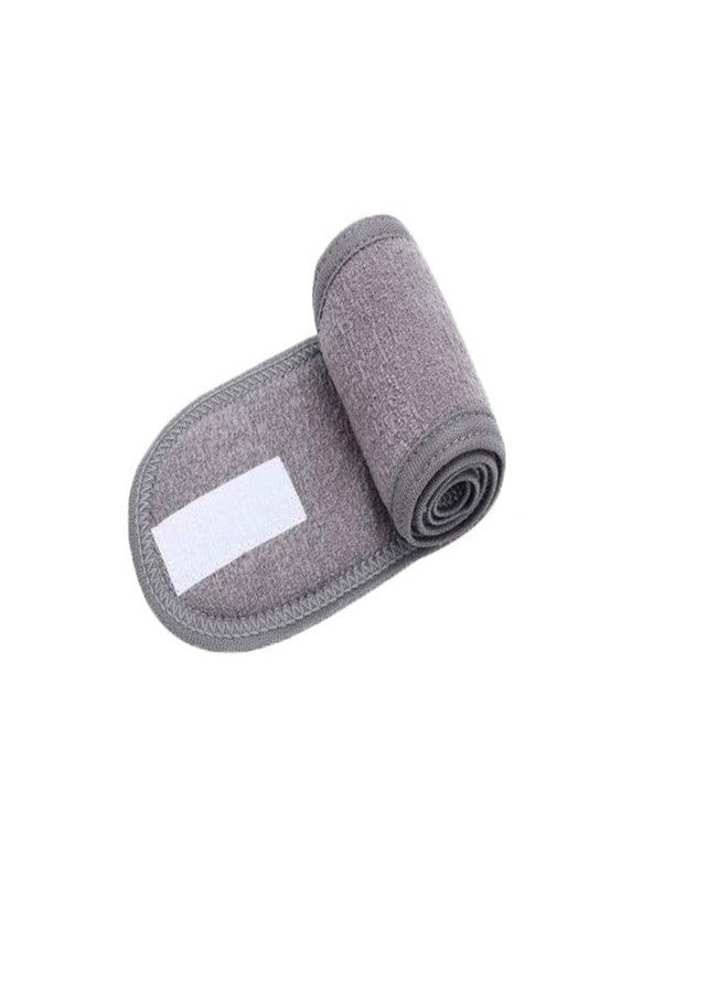 SQULIGT 1 Pack Spa Headband, Grey Cotton Non-slip Stretchable Washable Makeup Headband - Image 2