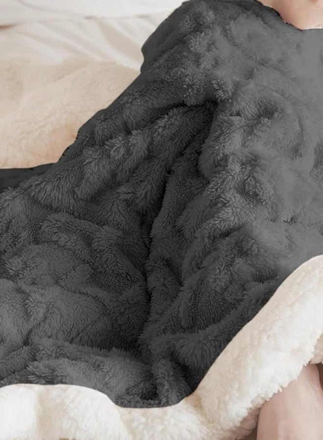 بطانية فليس ناعمة ودافئة وسميكة لشتاء مريح، قابلة للعكس، بطانية رقيقه لسرير الأريكة والكرسي، الحجم: 200*230 سم - Image 5