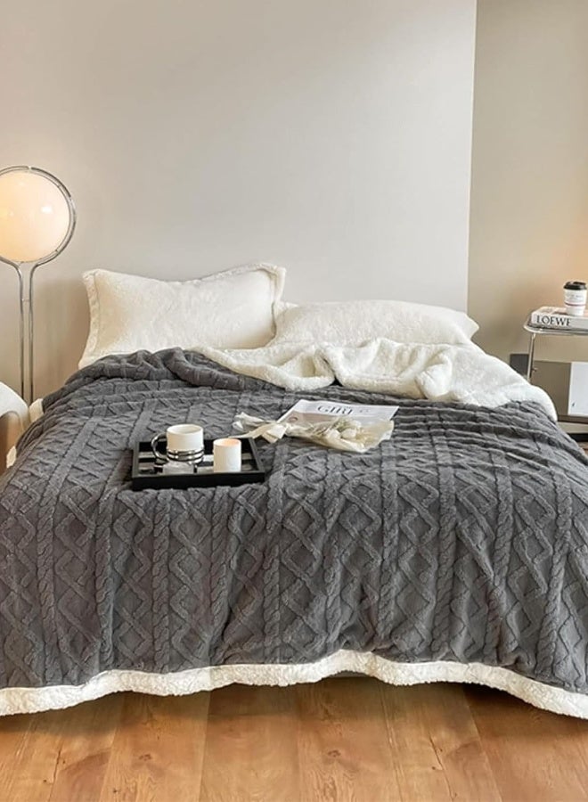 بطانية فليس ناعمة ودافئة وسميكة لشتاء مريح، قابلة للعكس، بطانية رقيقه لسرير الأريكة والكرسي، الحجم: 200*230 سم - Image 3