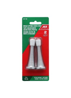 ACE Broad String Door Stopper Chrome and White 3inch 5461108  - Image 1