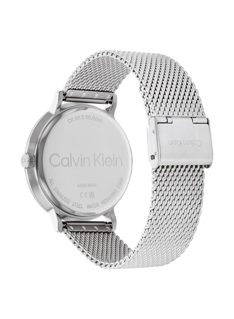 CALVIN KLEIN Round Analog Men's Silver Case Watch - 25200433 - Image 3