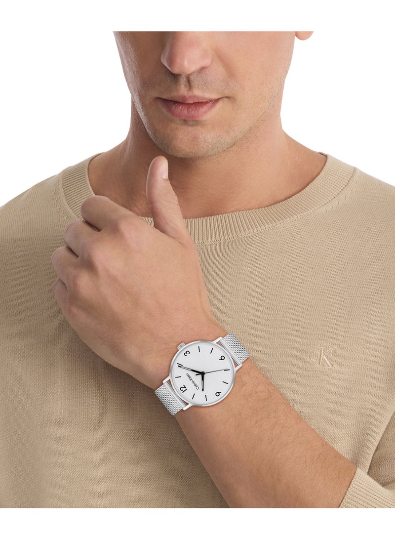 CALVIN KLEIN Round Analog Men's Silver Case Watch - 25200433 - Image 4